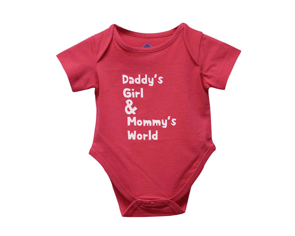 DADDYS GIRL MOMMYS WORLD ROMPER - Pink - image 2