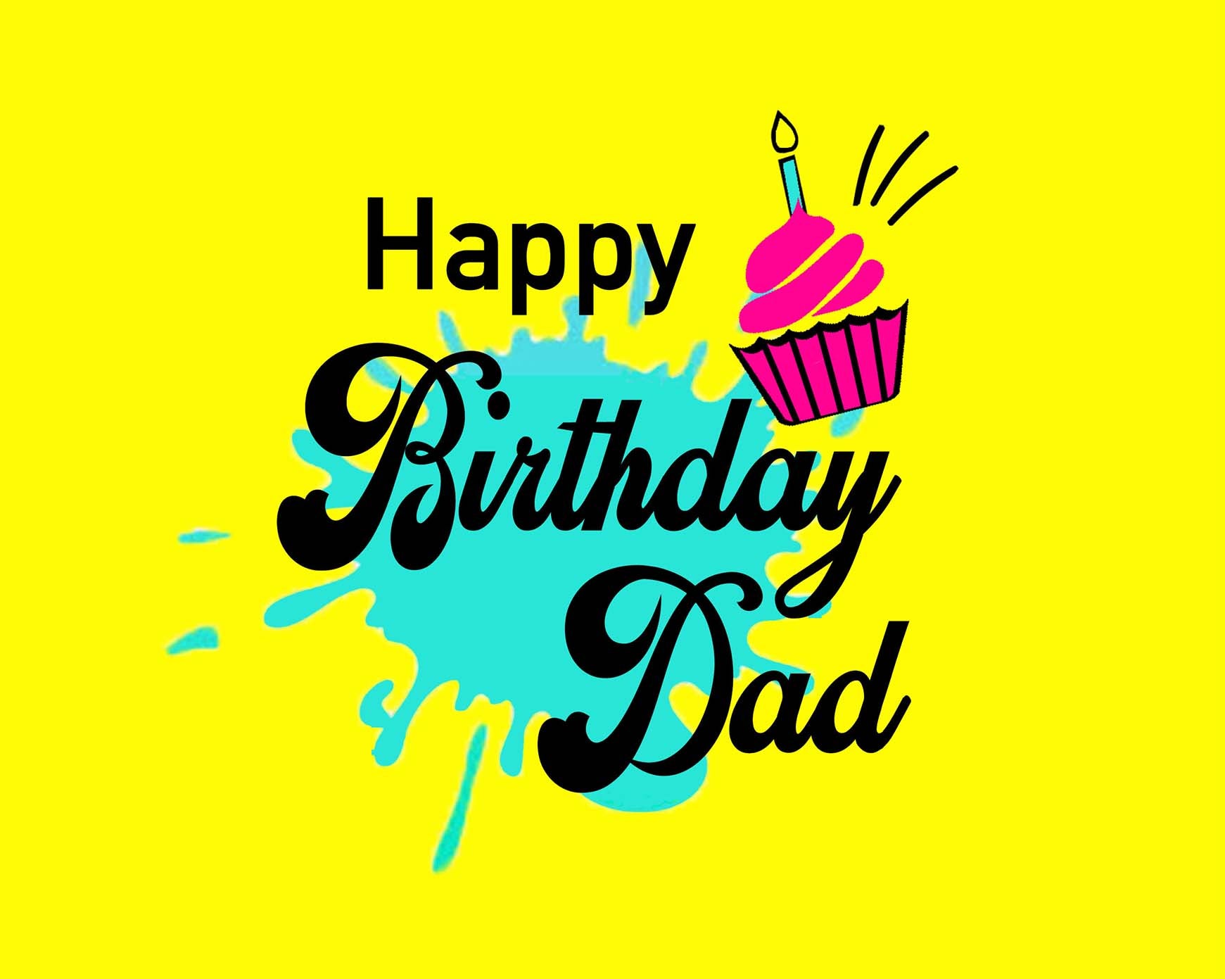 HAPPY BIRTHDAY DAD - Yellow - image 1