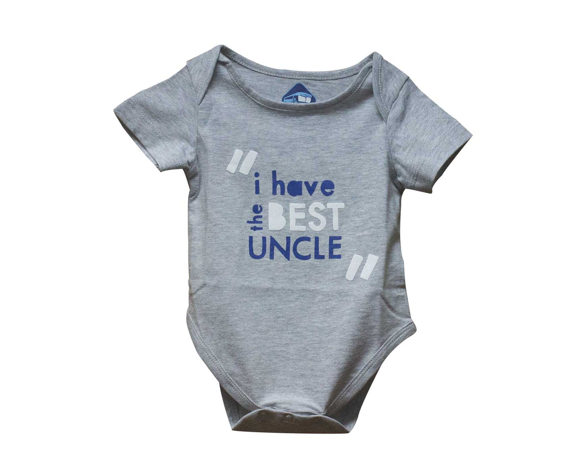 BEST UNCLE ROMPER - Grey - image 1