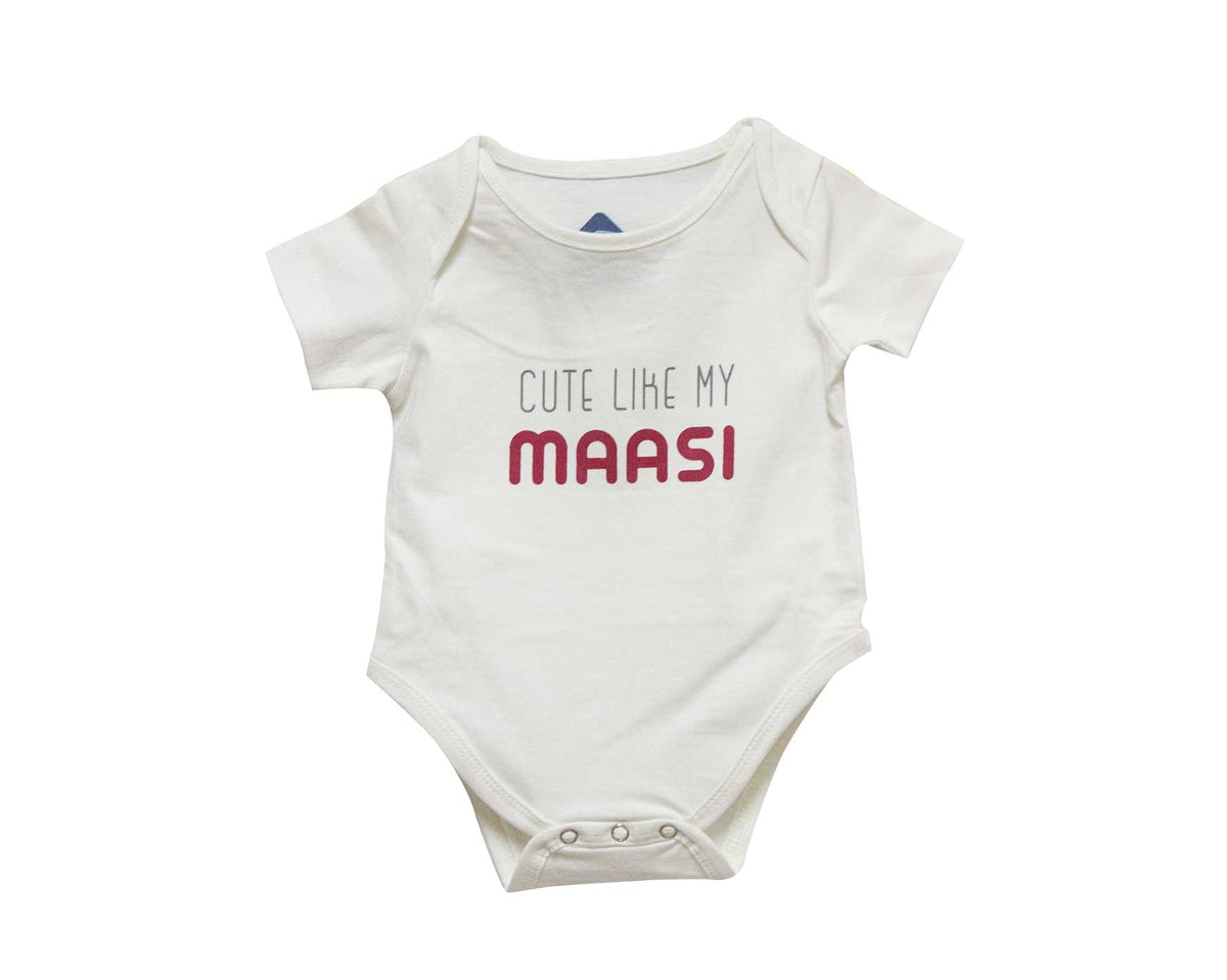 CUTE LIKE MY MAASI ROMPER - White - image 1