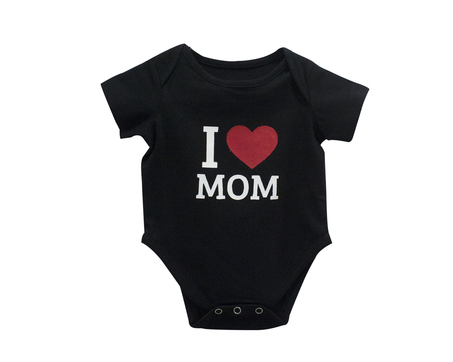 I LOVE MOM ROMPER - Black - image 3