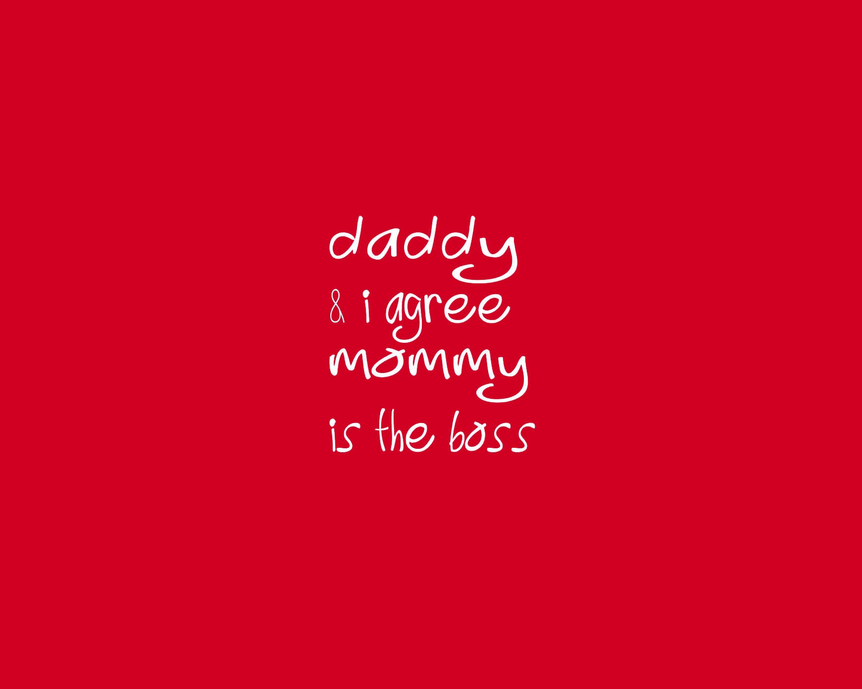 MOMMY IS BOSS ROMPERS - Red - image 1