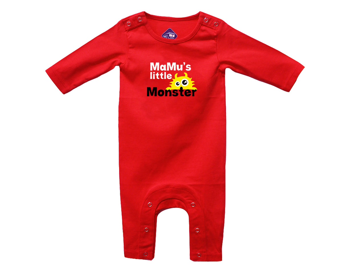 Mamas Little Monster Full Romper - Red - image 2