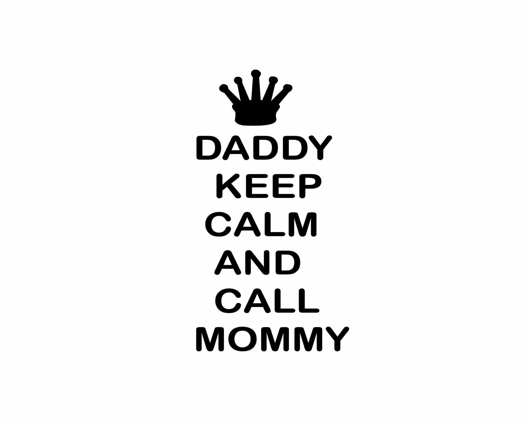 DADDY KEEP CALM ROMPER - White - image 1